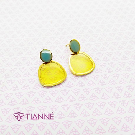 Arete Cristal Amarillo