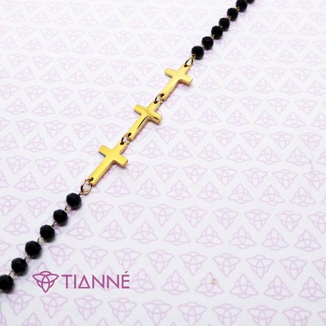 Pulsera Cruces Cuentas