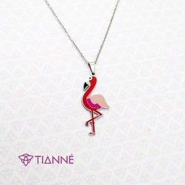 Collar Flamingo Plateado