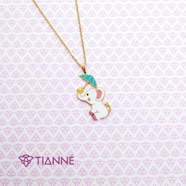 Collar Dije Elefante Colores