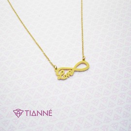 Cadena Con Placa de Infinito Love