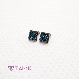 Aretes Cuadro Azul