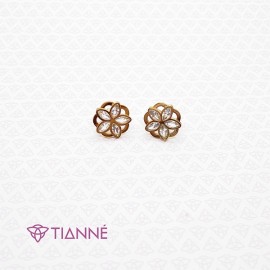 Aretes Flor Cristal