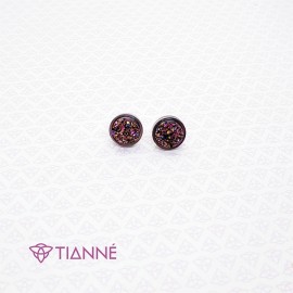 Aretes Círculo Morado