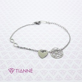 Pulsera Corazón Infinito