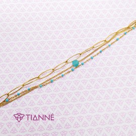 Pulsera Triple Azul