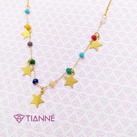 Collar Dijes Estrellas